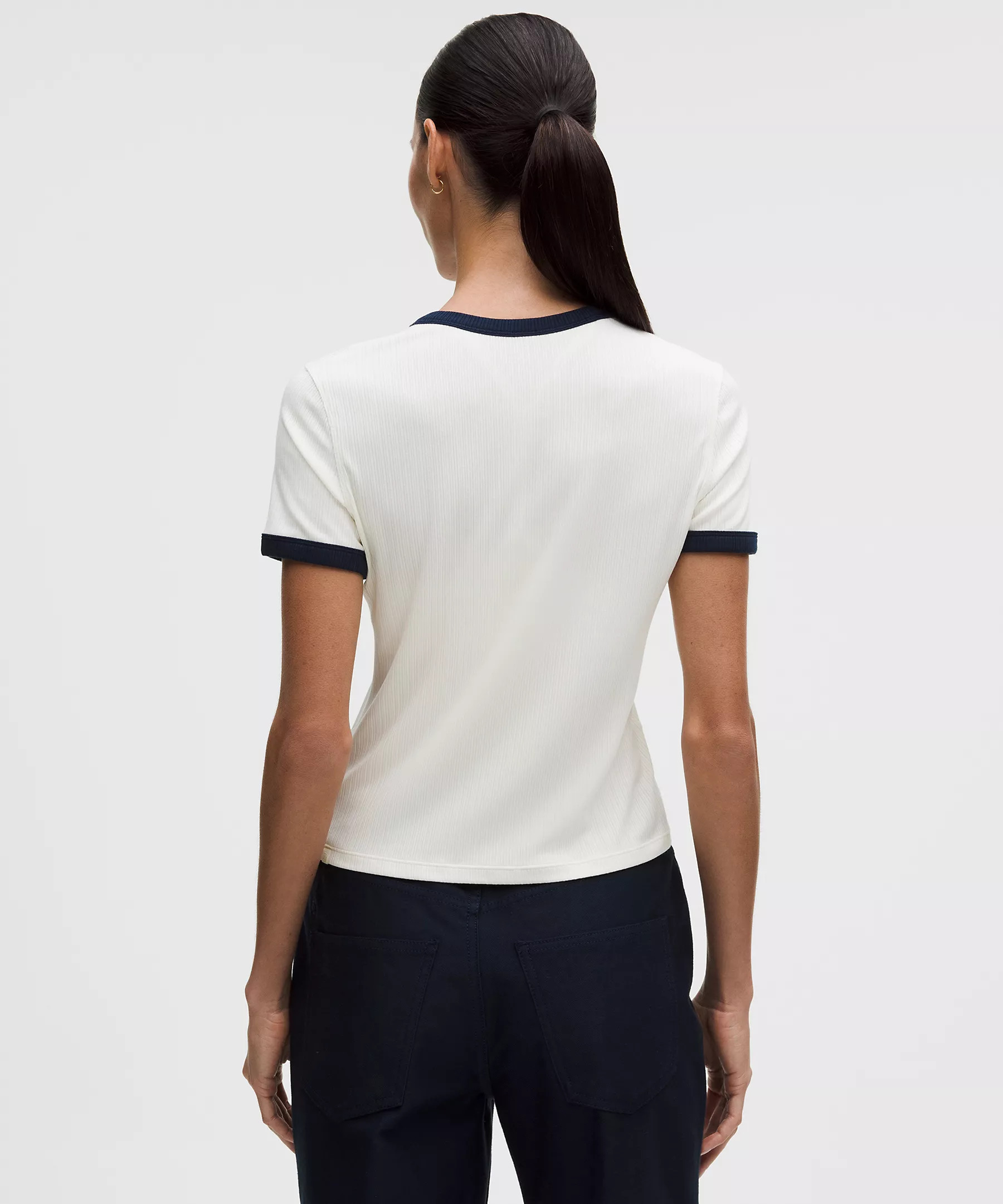 Hold Tight Micro-Rib Straight-Hem T-Shirt | Lululemon (US)