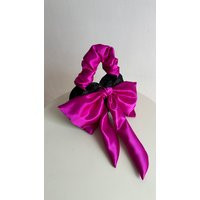 Bag With Large Bow | Black & Fuchsia Woman Bag Evening Handmade Clutch | Etsy (US)