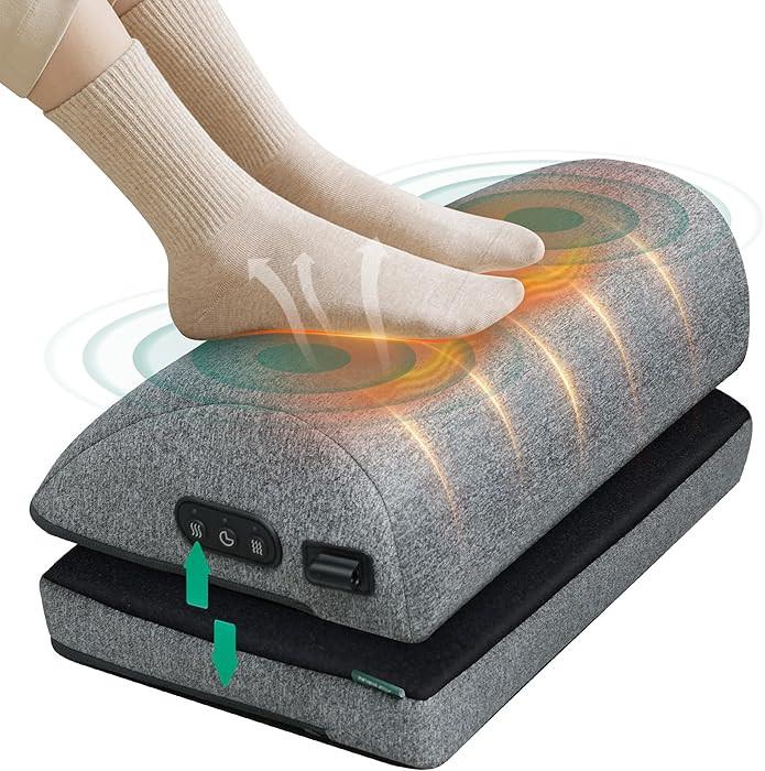 Snailax Heated Foot Rest Under Desk at Work, Desk Foot Stool with Heat & Vibration Massage, Adjus... | Amazon (US)