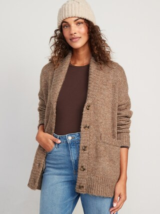 Heathered Cozy Shawl Cardigan Sweater for Women | Old Navy (US)