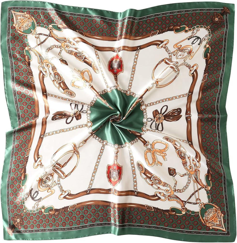 vimate 35" Square Silk Like Head Scarf - Women's Fashion Satin Scarf Bandana for Hair Wrapping at... | Amazon (US)