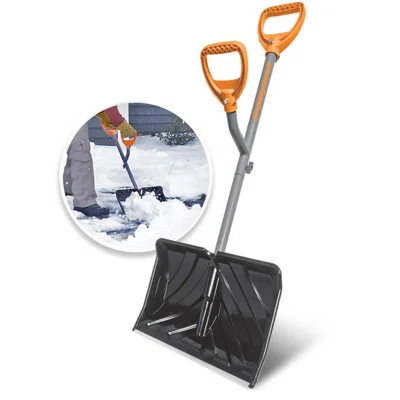 ErgieShovel 18” Snow Shovel, 34.5” Shaft, Push Scoop Combination, ERG-SNSH18 | Wayfair North America