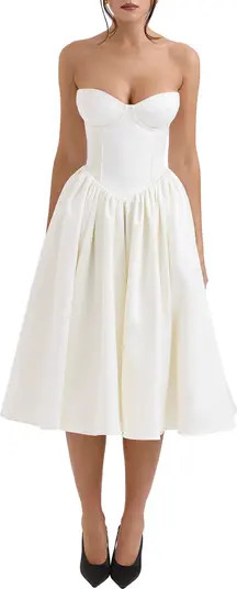 Coco Strapless Midi Dress | Nordstrom