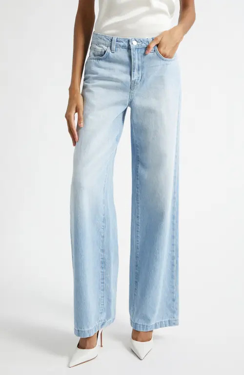 L'AGENCE Clayton High Waist Wide Leg Jeans in Brea at Nordstrom, Size 23 | Nordstrom
