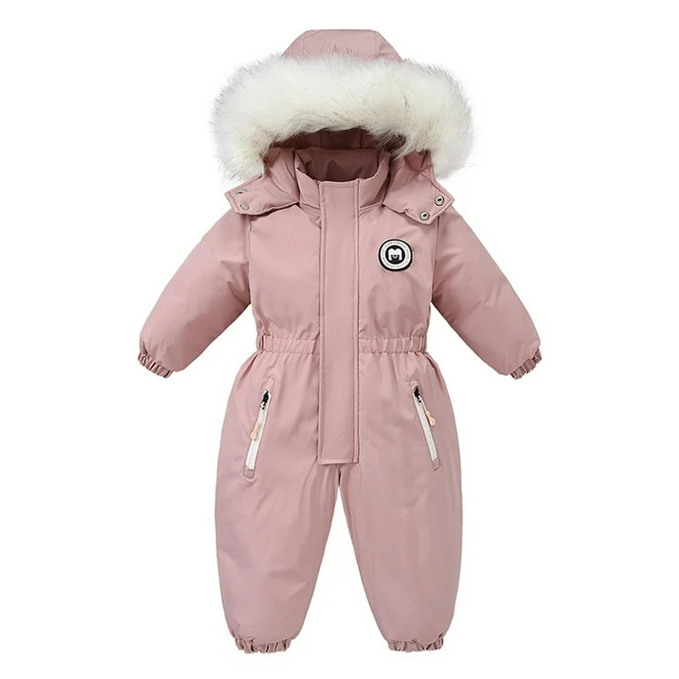 Utoimkio Baby Girl Rompers 0-3 Months Girls Boys One-piece Snowsuits Overalls Ski Suits Winter Wa... | Walmart (US)
