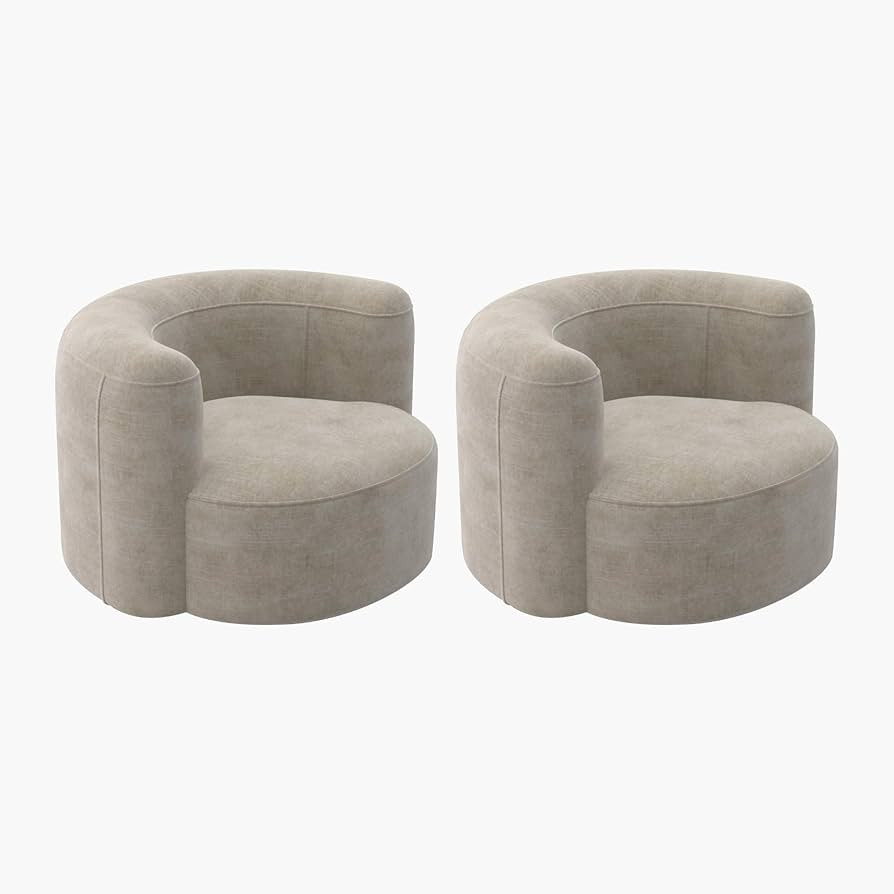 Acanva Luxury Modern Tight Curved Back Velvet Sofa, Minimalist Style Comfy Couch for Living Room ... | Amazon (US)