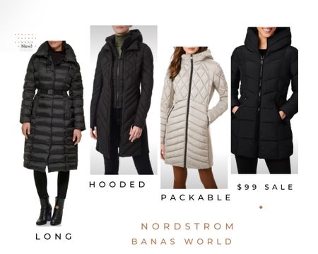 Nordstrom puffer long jackets 
Black and beige winter jackets 

#LTKSeasonal #LTKsalealert #LTKBacktoSchool