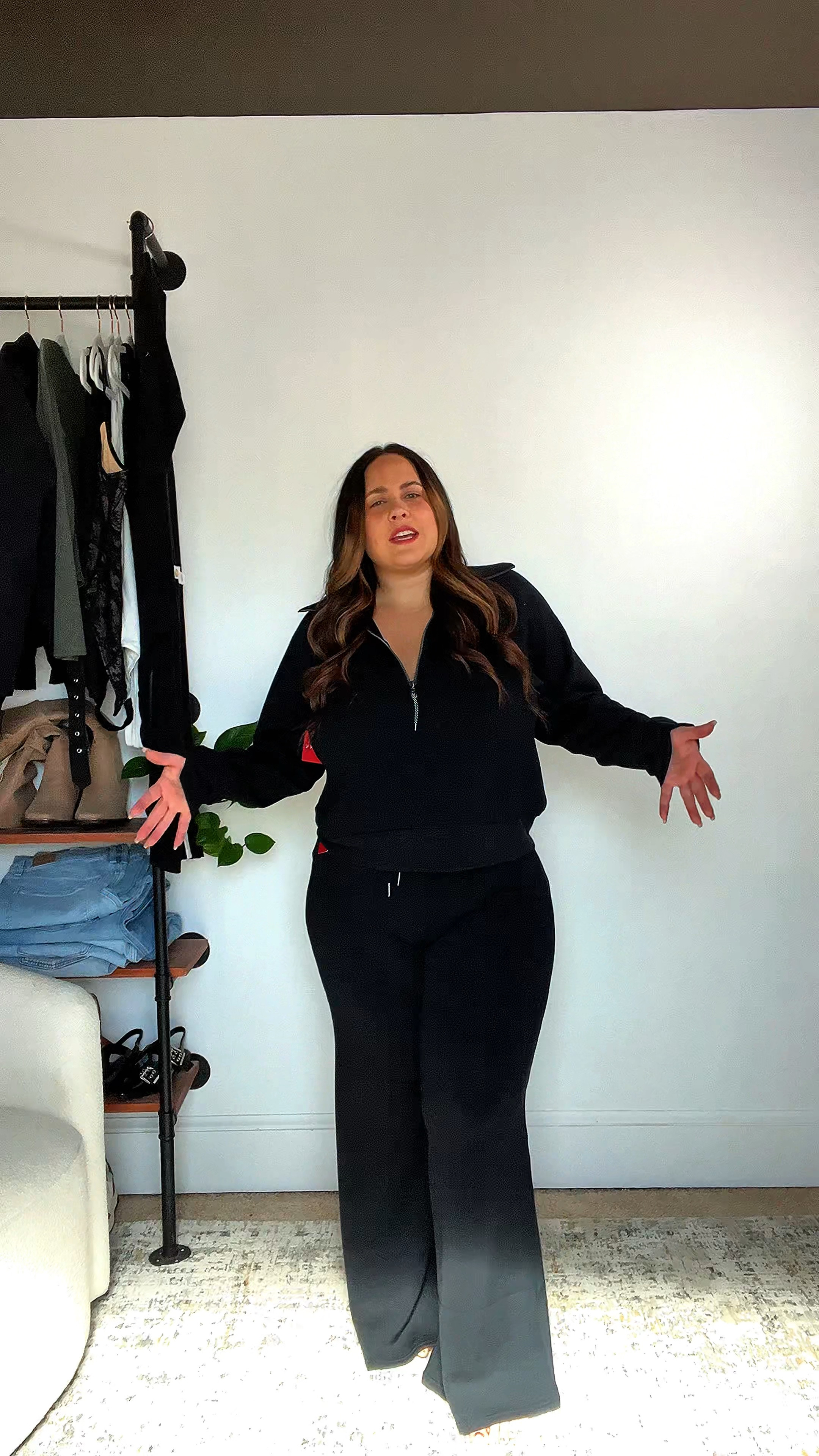 Spanx currently on sale for 20% off! 

In a size XL in top and bottom! 

5’2” / 230 lbs / 14-16 / 38J 

Items gifted by Spanx! 

#loungewear #lux #matchingsets #luxuryfashion #size14 #size16 #elevatedstyle #elevatedcasual 

#LTKPlusSize #LTKSaleAlert #LTKMidsize