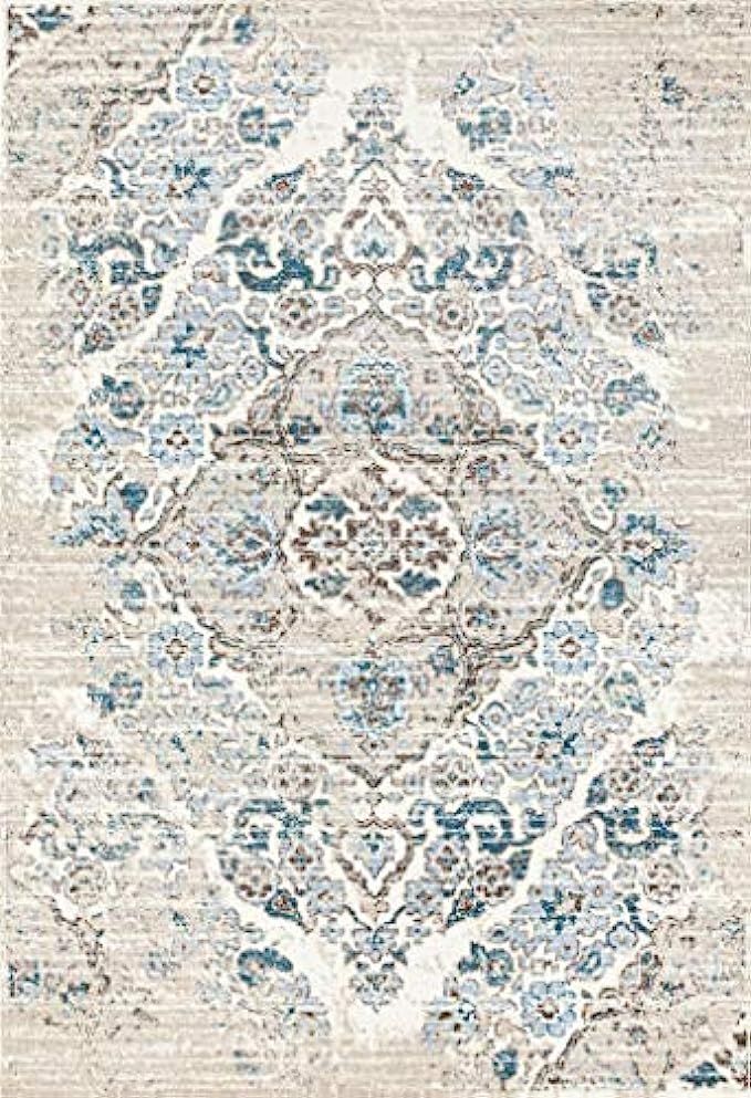 4620 Distressed Cream 8'9"x12'6" Area Rug Carpet Large New | Amazon (US)