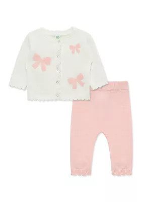 Little Me Baby Girls Bows Sweater Set | Belk