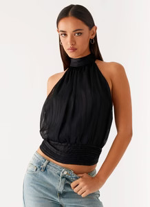 Willow Chiffon Top - Black | Peppermayo (Global)