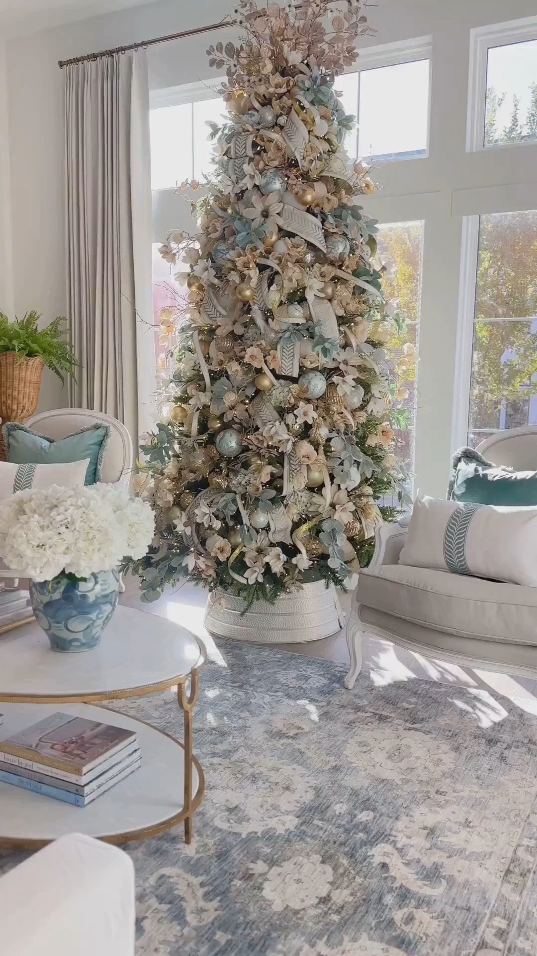My white & gold tree collar is back in stock! 🎄 winter garden Christmas decor unflocked twinkle Christmas tree affordable 9ft tree classic timeless chic elegant holiday decor

#LTKSeasonal #LTKdayinmylife #LTKHome