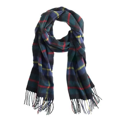 Cashmere scarf in plaid | J.Crew US