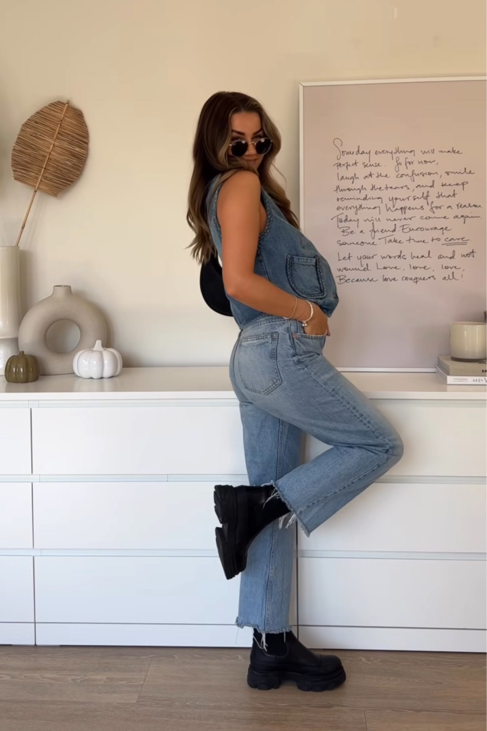 Denim waistcoat from river island styled with straight leg raw hem jeans and dr marten Jadon boots for a classic every day outfit. Styled with roll neck for autumn winter 🤍 

#LTKeurope #LTKstyletip #LTKfindsunder100