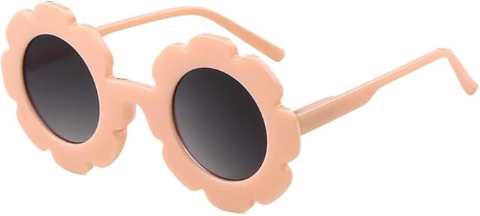 Kids Sunglasses Round Flower UV400 Protection Colorful Glasses for Children Girl Boy | Amazon (US)