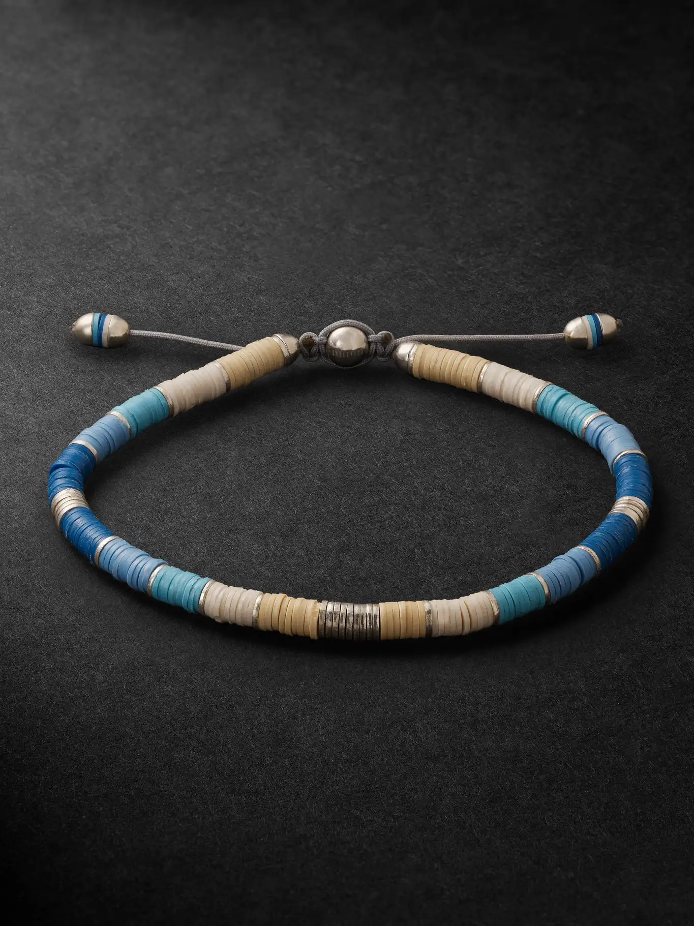 Rizon Sterling Silver, Vinyl and Cord Bracelet | Mr Porter (US & CA)