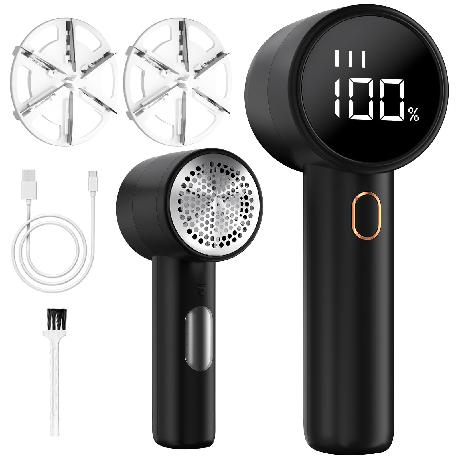 Fabric Shaver, Portable Rechargeable Electric Lint Remover, 3 Speeds Adjustable Debobbler, LED Di... | Amazon (UK)