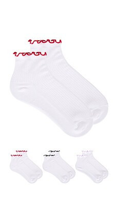 3-pack Ruffle Contrast Ankle Socks
                    
                    Stems
               ... | Revolve Clothing (Global)