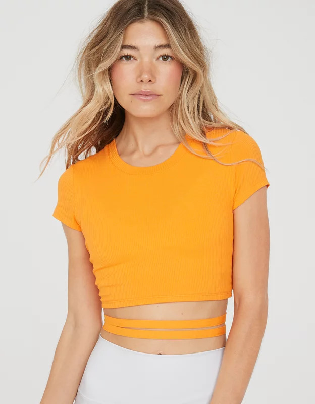 OFFLINE By Aerie Thumbs Up Tie Back T-Shirt | Aerie