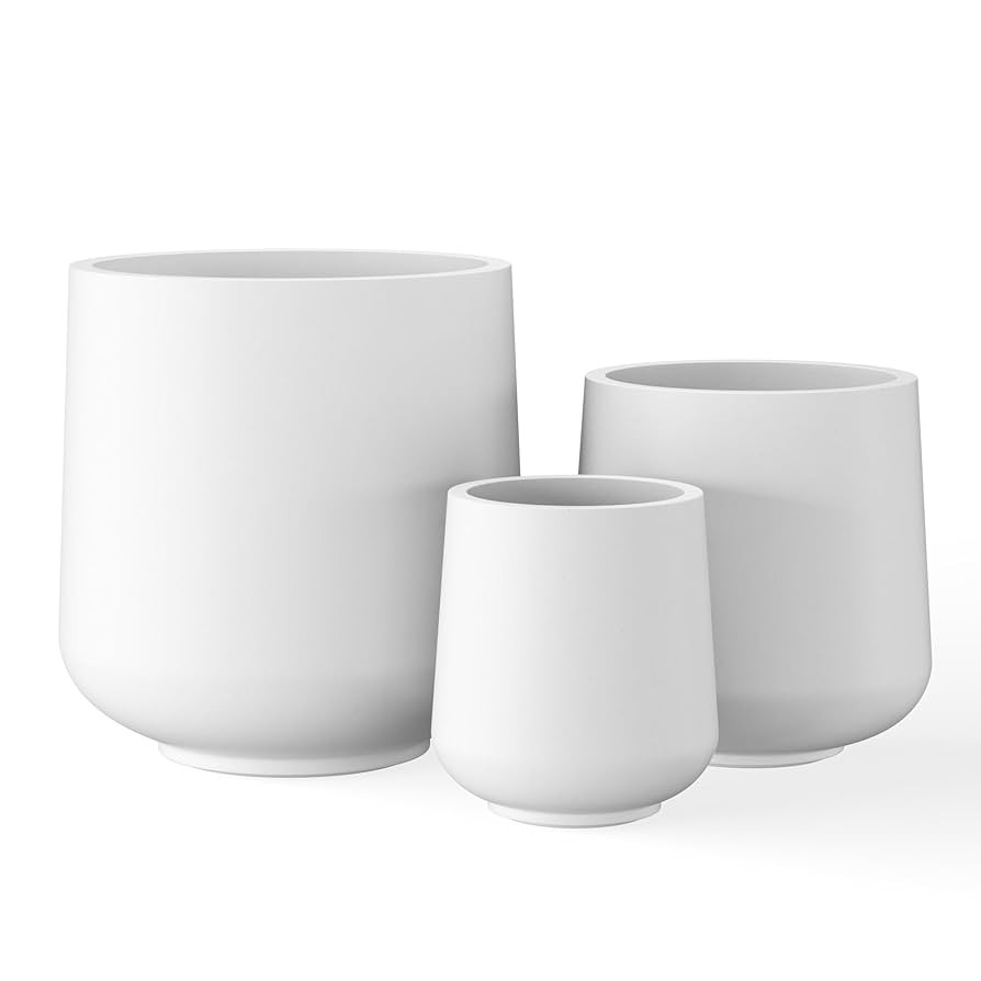 Kante 15.3"+11.6"+8.2" Dia Round Concrete Planter, Large Outdoor Indoor Planter Pots Containers w... | Amazon (US)