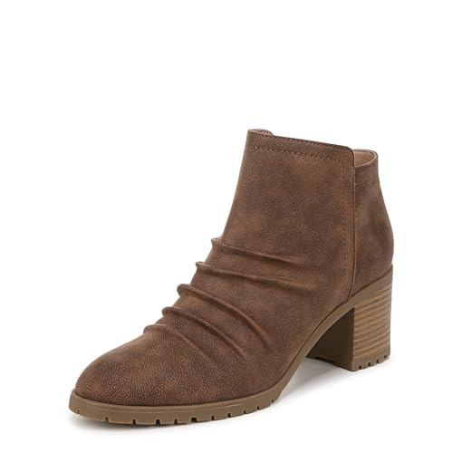LifeStride Womens Maeve Ankle Bootie Brown 9 W | Amazon (US)