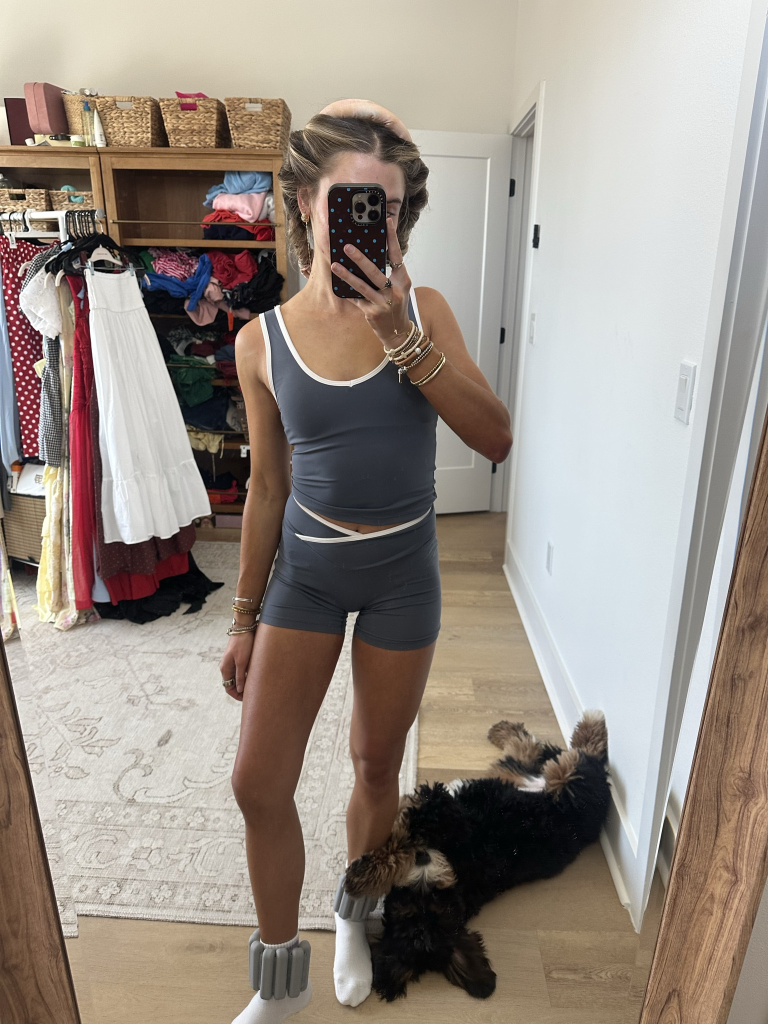 Amazon workout set TIFIYA Women's Yoga Set Sports Bra/Tank Top High-Waisted Shorts/Pants 2-Piece Workout Sets for Women.

My workout and workout gear for my daily workout. I take pilates classes from @lexfish on Instagram she has a whole online platform and membership! Most of my pilates gear and tools are from Bala. Bala use code SLOANE15. 
#workoutgear #workoutwear #pilates #ootd #outfit #athleticwear #athleticoutfit #bikershorts #sportsbra #pilatesoutfit #athleisure #bala #pilatesworkout #pilateslovers #pilatestiktok #balabangles

#LTKfitnessgoals #LTKootd #LTKActive