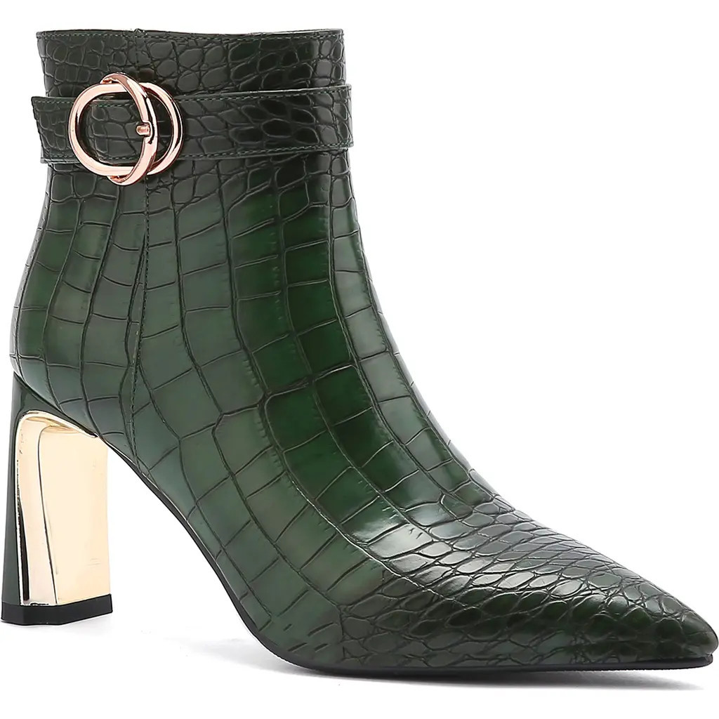 NINETY UNION Groovy Croc Embossed Boot in Green at Nordstrom Rack, Size 11 | Nordstrom Rack