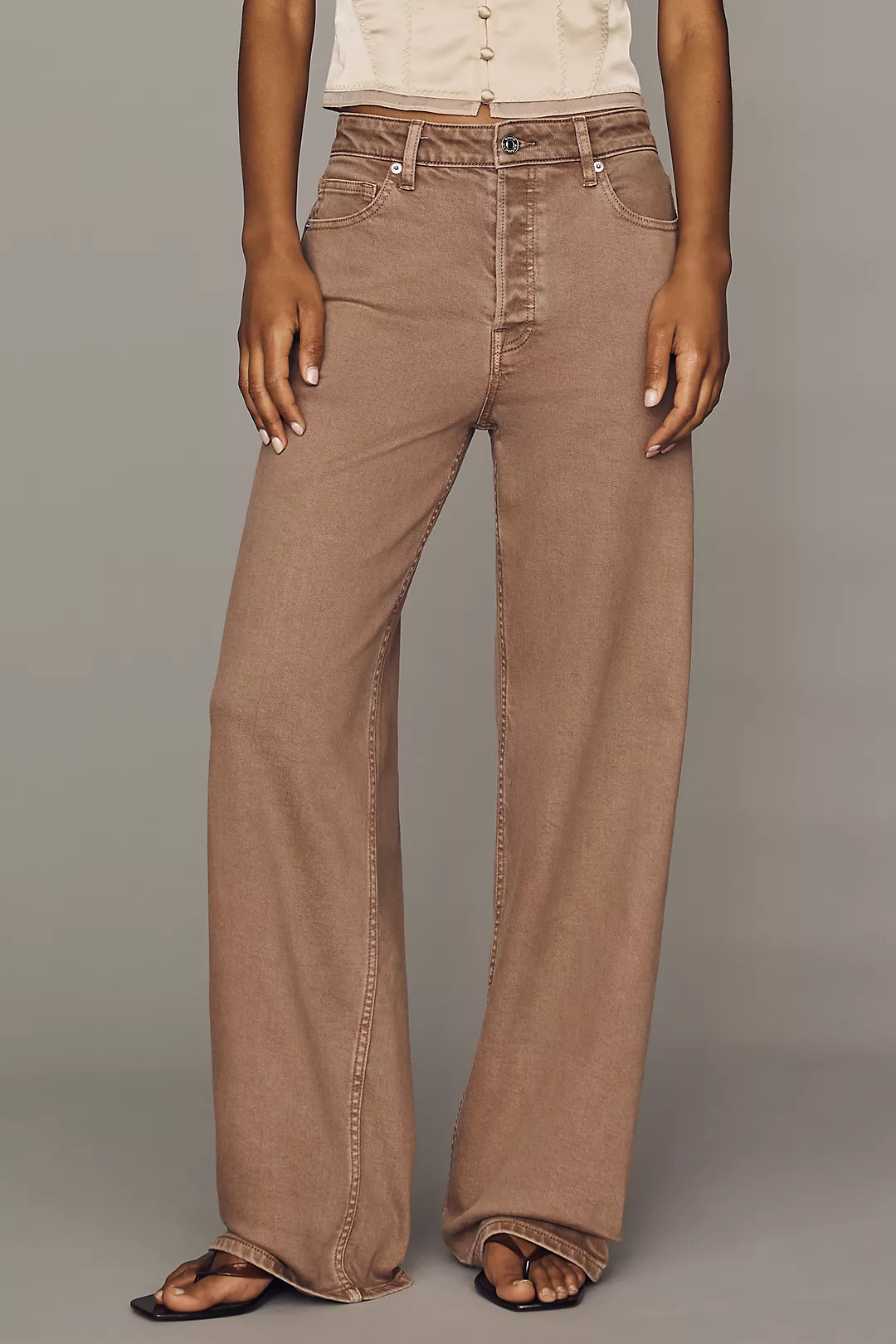 Good American Vintage High Rise Wide Leg Jeans | Anthropologie (US)