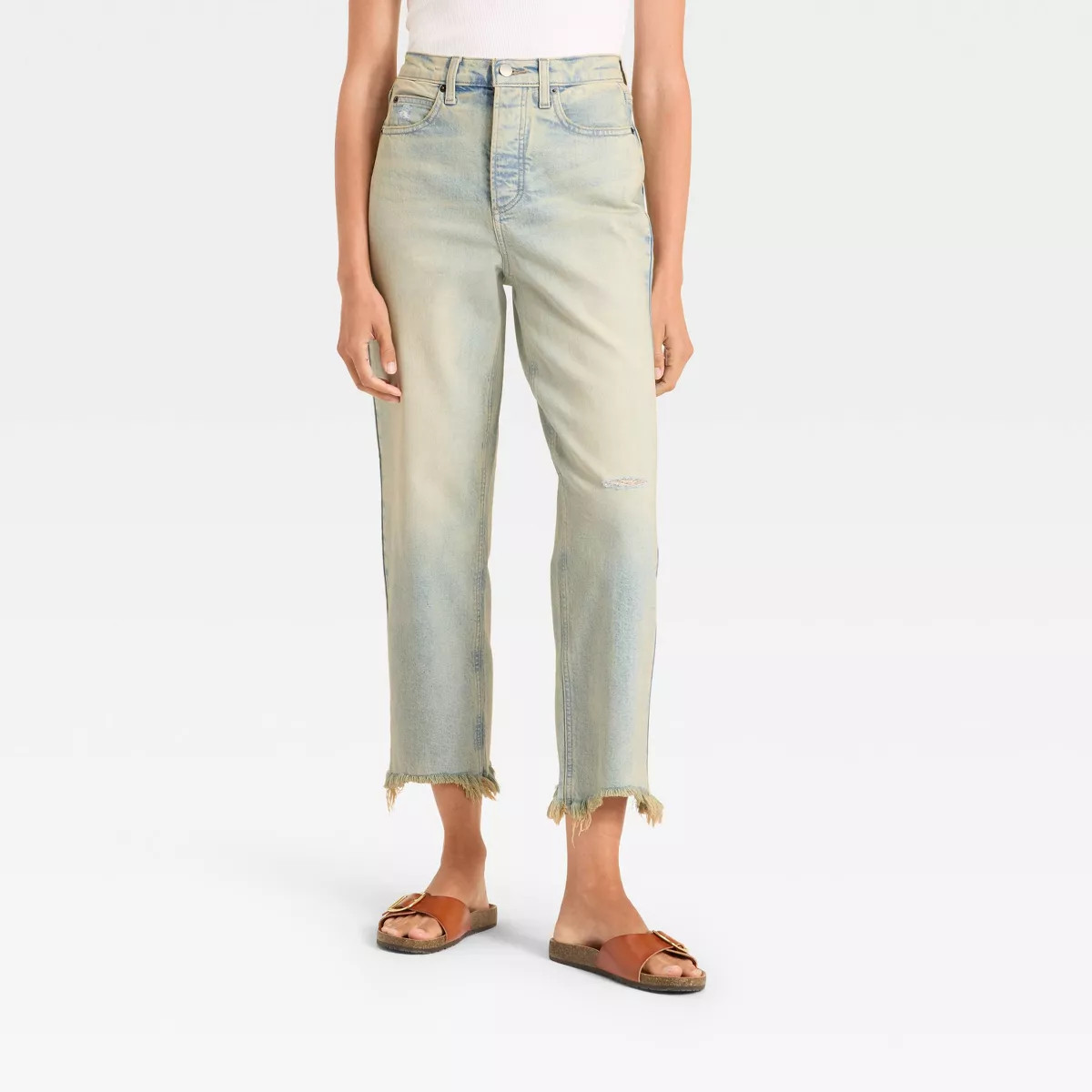 Women's High-Rise Straight Ankle Jeans - Universal Thread™ Light Wash | Target