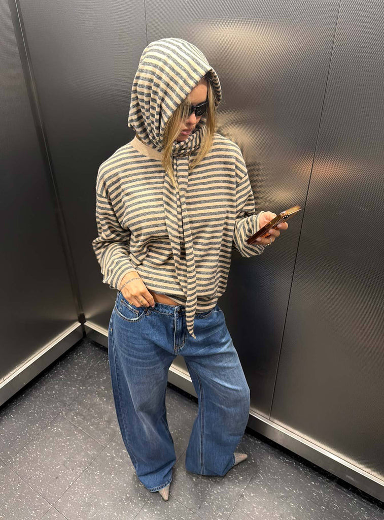 Olsen Scarf Detail Long Sleeve Sweater Multi | Princess Polly US