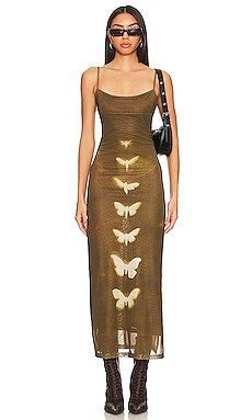superdown Jocelyn Butterfly Maxi Dress in Brown from Revolve.com | Revolve Clothing (Global)