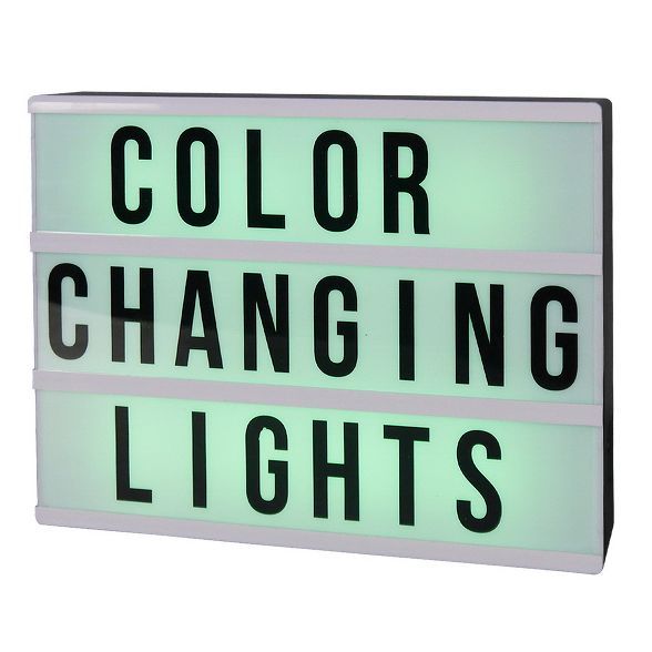 DIY Color Changing Lightbox Novelty LED Table Lamp Black - Room Essentials™ | Target