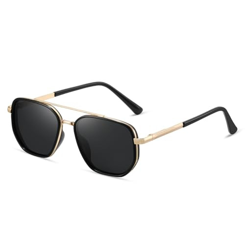 kimorn Tangle Free Polarized Aviator Sunglasses for Women Retro Square Metal Frame, UV400 Protect... | Amazon (US)