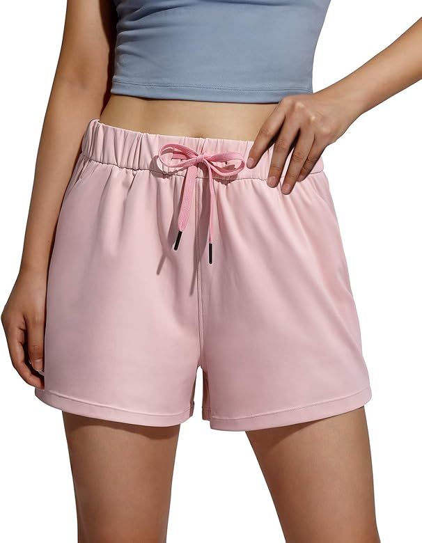 Promover Women's Yoga Lounge Shorts 2.5" Hiking Athletic Running Shorts Comfy Casual Shorts with ... | Amazon (US)