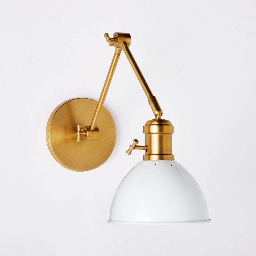 Metal Dome Sconce Wall Light (Includes Energy Efficient Light Bulb) Brass - Threshold™ designed with | Target