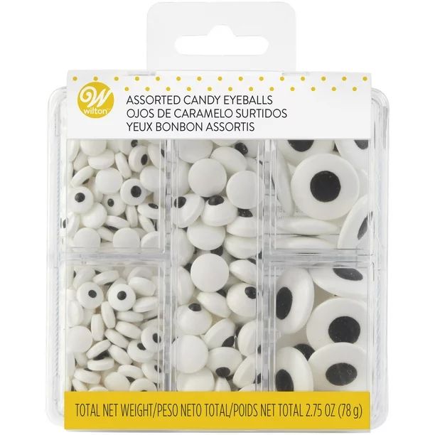 Wilton Edible Black and White Candy Eyeball Sprinkles, 2.75 oz. - Walmart.com | Walmart (US)
