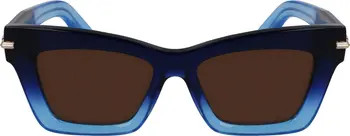 FERRAGAMO Prisma 52mm Modified Rectangular Sunglasses | Nordstrom | Nordstrom