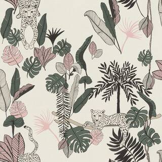 rasch Tadoba Pink Jaguar Grove Wallpaper RH540338 - The Home Depot | The Home Depot
