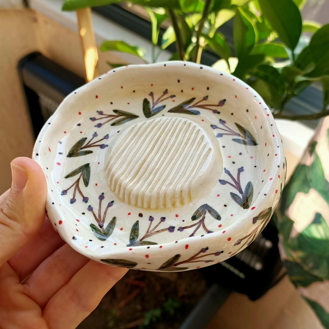 Handmade Garlic Grater Hand-painted With Floral Illustration - Etsy | Etsy (US)
