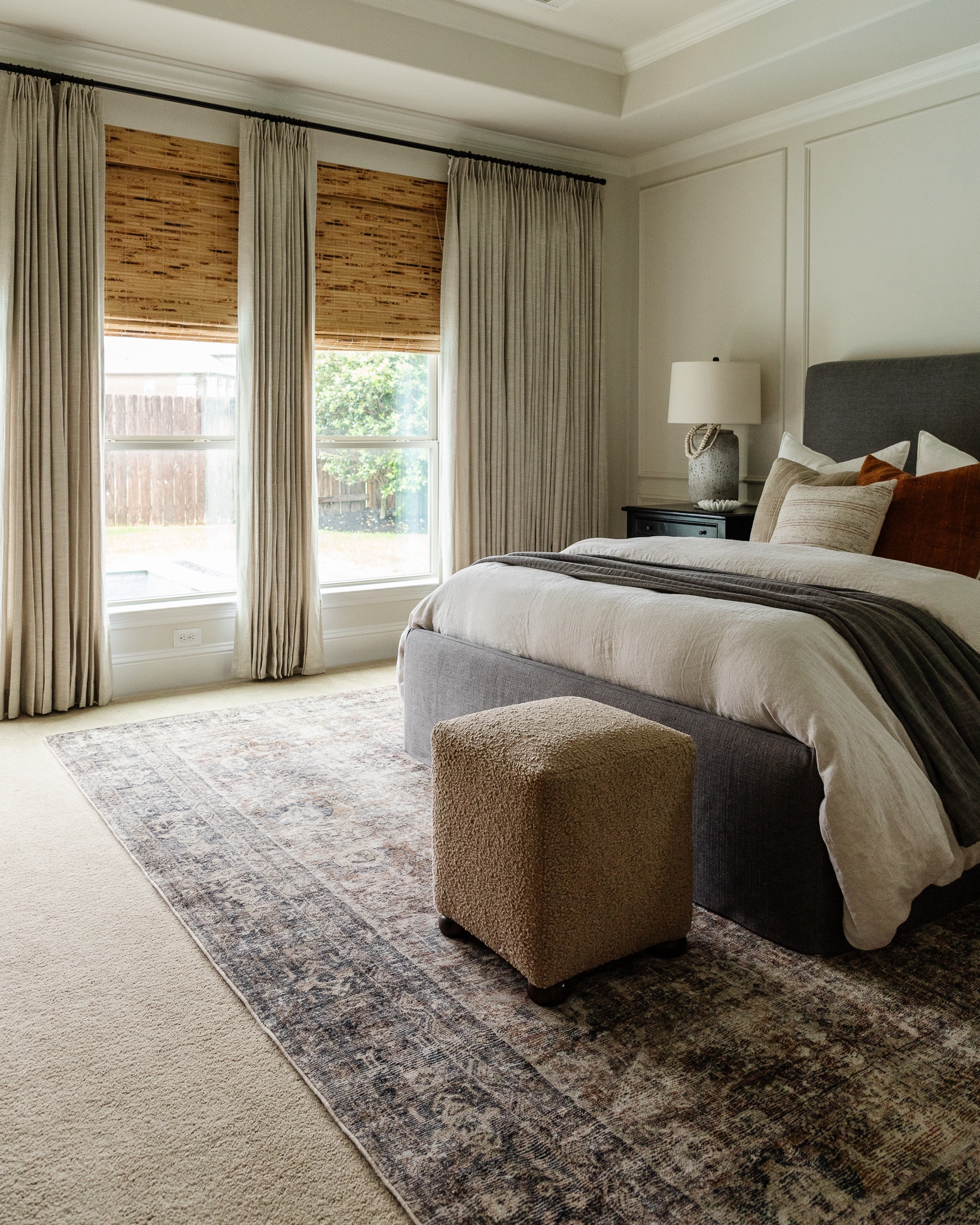 Our neutral bedroom with the new viral curtains in the Jawara fabric in color Grey-Beige with tailor pleats and room darkening liner



#LTKhome