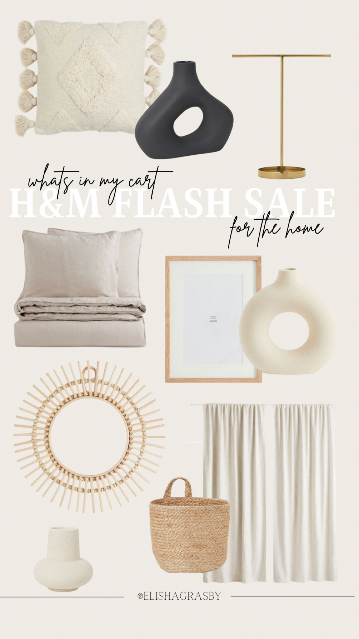 H&M Flash Sale | what’s in my cart

Top picks for the home

// home decor, neutral, black, white, beige, wood, vase, picture frame, rattan, mirror, blackout curtains, linen bedding, tassel pillow, boho, woven basket, jewelry stand, gold

#LTKsalealert #LTKSale #LTKhome