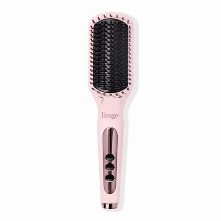 L'ange Hair Le Vite Ceramic Straightening Brush with Digital LCD Display for Sleek Frizz-Free Hair (Blush) | Walmart (US)