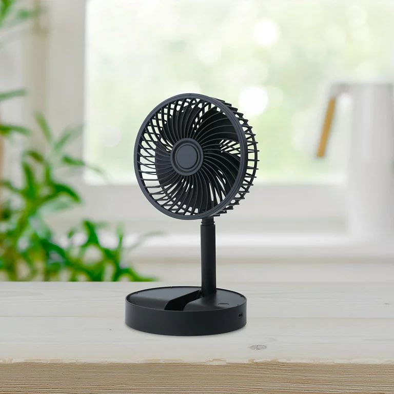 Mainstays 6 inch Personal Rechargeable USB Foldable Fan with 3 speeds Black | Walmart (US)