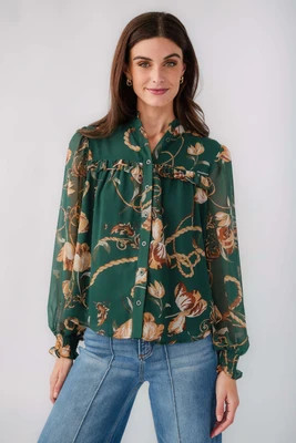 Fate Floral Chain Print Top | Social Threads