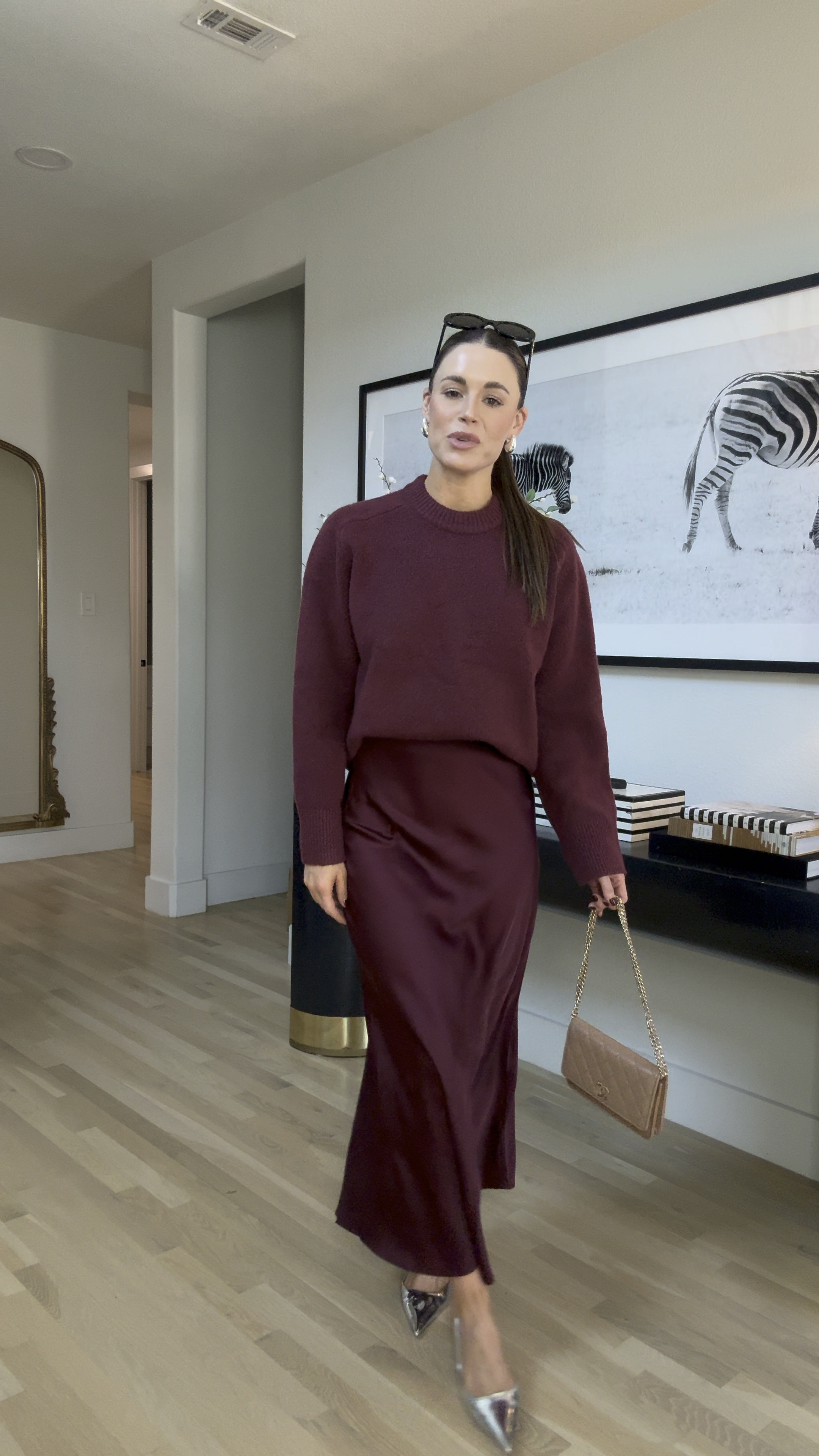 Burgundy monochrome outfit from Abercrombie !! Love this sweater so much - size small! Burgundy midi skirt is stunning! Perf outfit for holiday parties or family photos! Fall dress, fall outfit ideas 

Chanel bag
Family photos 
Burgundy skirt 
Burgundy sweater 
Burgundy outfit 
Silver heels
Silver slingback heels 
Kitten heels 
Silver kitten heels 
Burgundy 

Follow my shop @whitswhims on the @shop.LTK app to shop this post and get my exclusive app-only content!

#liketkit 
@shop.ltk
https://liketk.it/4VrIA 

Follow my shop @whitswhims on the @shop.LTK app to shop this post and get my exclusive app-only content!

#liketkit #LTKHoliday #LTKStyleTip #LTKGiftGuide #LTKParties #LTKHoliday #LTKGiftGuide
@shop.ltk
https://liketk.it/4VKoX

#LTKHoliday #LTKStyleTip #LTKGiftGuide