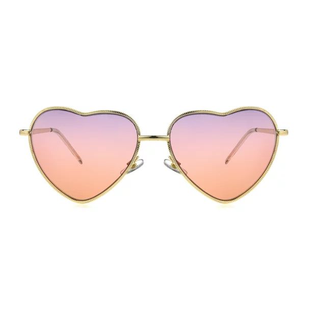 Sunsentials By Foster Grant Women's Round Gold Sunglasses - Walmart.com | Walmart (US)