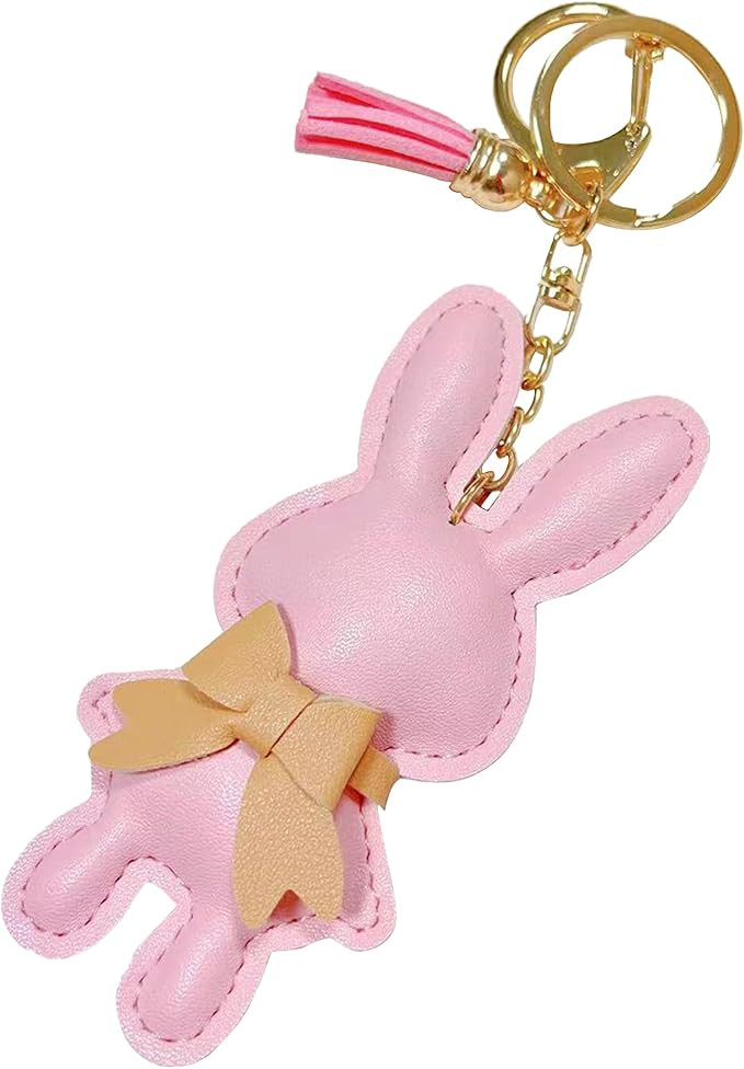 Cute Bunny Keychain, Rabbit Keychain for Women Fashion Accessory Backpack Charm | Amazon (US)