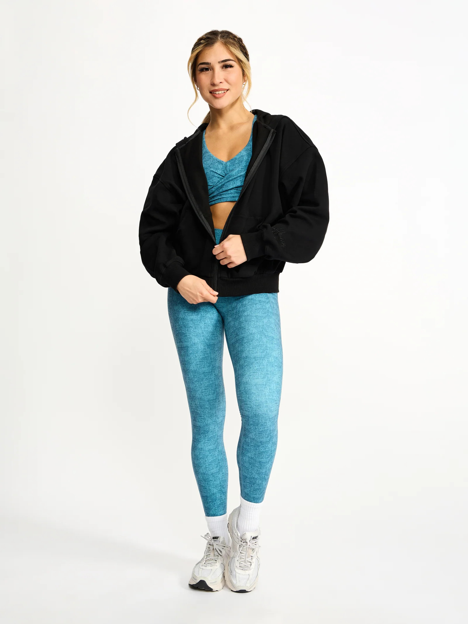 Full Zip Cloud Hoodie - Lima Bean | Buffbunny