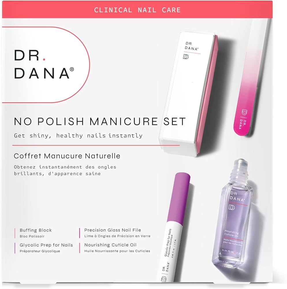 Dr. Dana No Polish Manicure Set - Shine, Restore and Strengthen Your Nails with Natural Glycolic ... | Amazon (US)