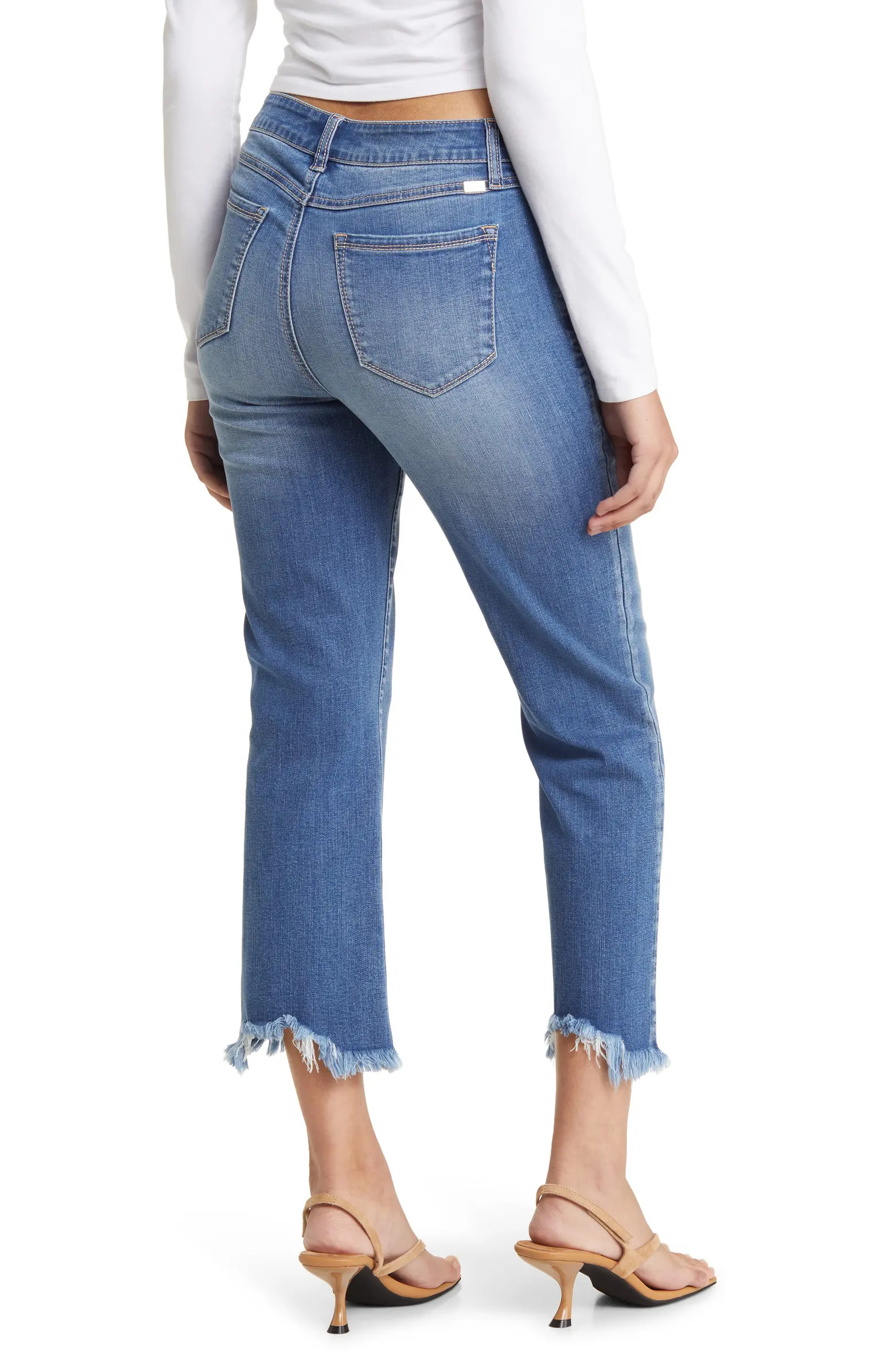 1822 Denim High Waist Raw Hem Jeans | Nordstrom | Nordstrom